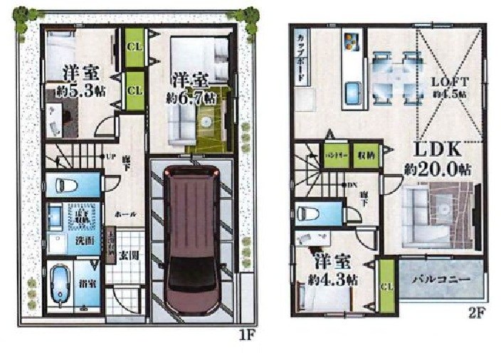 高槻市唐崎西1丁目　建築条件付売土地 間取り図
