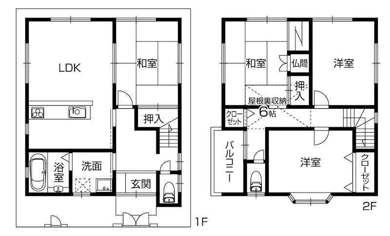 高槻市東和町　中古一戸建  間取り図