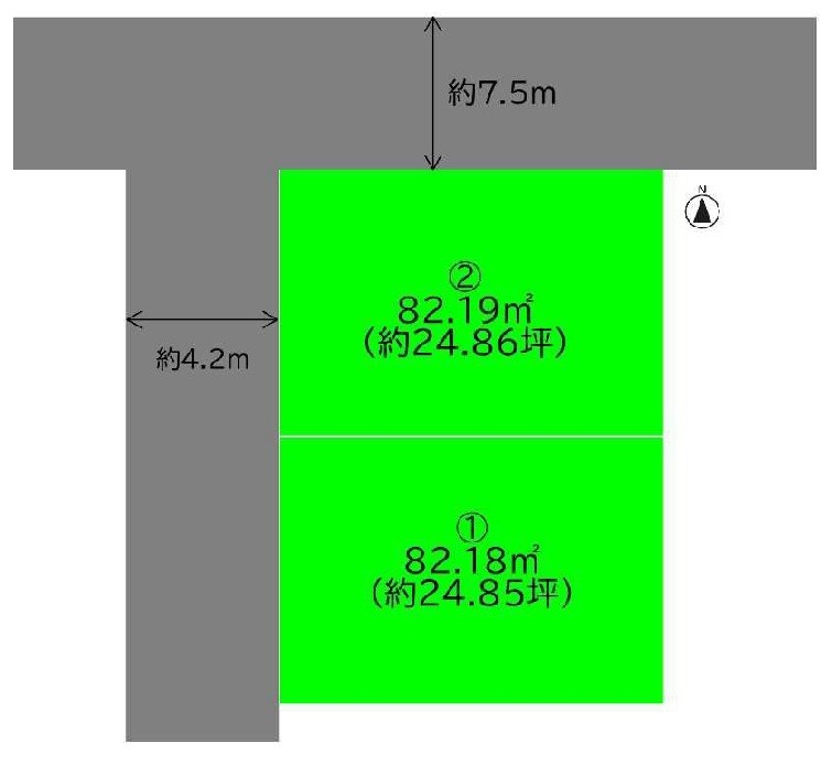 高槻市津之江町1丁目1号地　売土地 間取り図