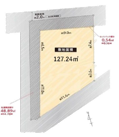 高槻市明田町　売土地 間取り図