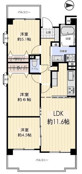 野村ステイツ千里丘 間取り図