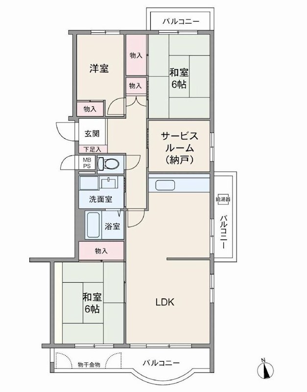 メゾン千里丘R棟 間取り図