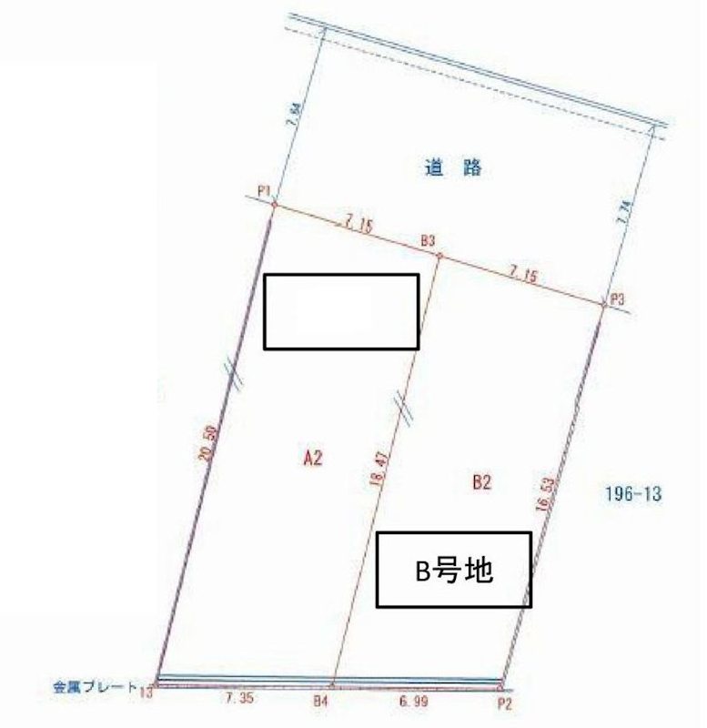 茨木市平田台 売土地 B号地 間取り図