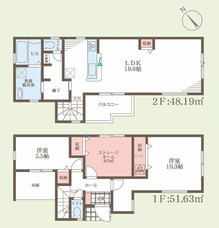 茨木市上野町 新築一戸建 6号棟 間取り図