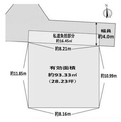 高槻市安満西の町　売土地 間取り図