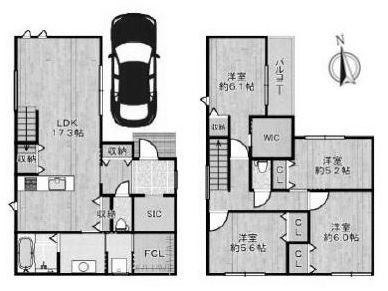 高槻市安満西の町　建築条件付売土地 間取り図