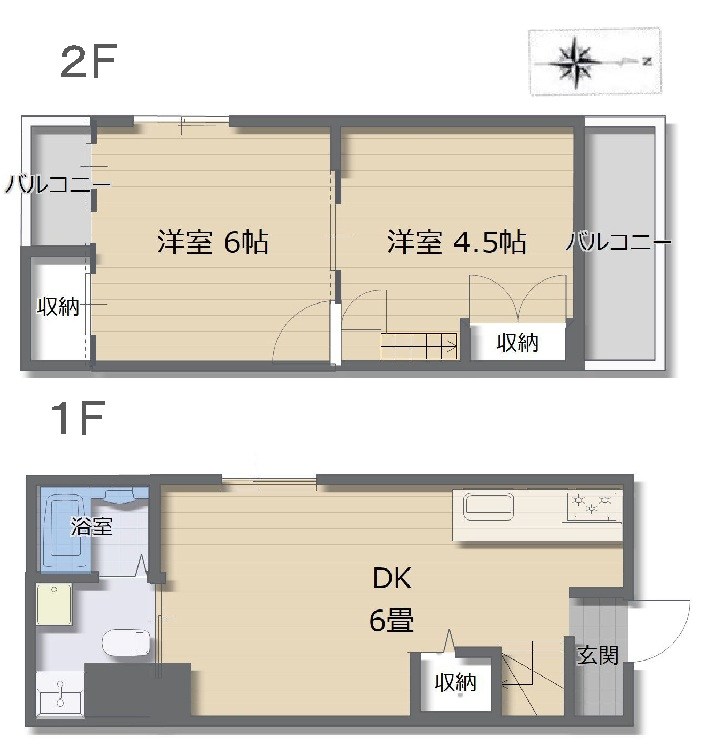 高槻市天川新町 中古テラスハウス 間取り図