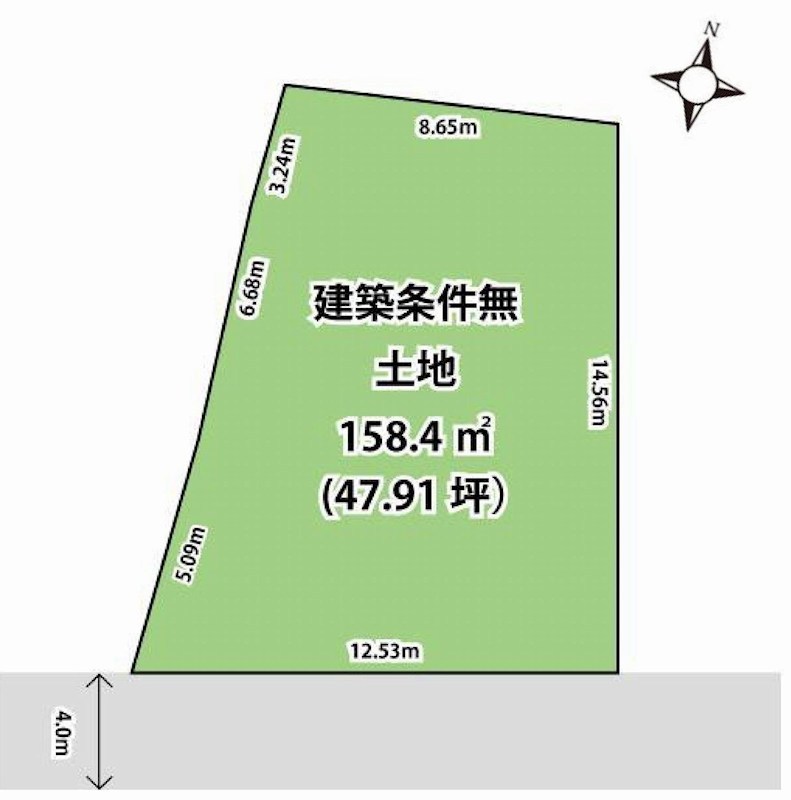 摂津市千里丘6丁目　売土地 間取り図
