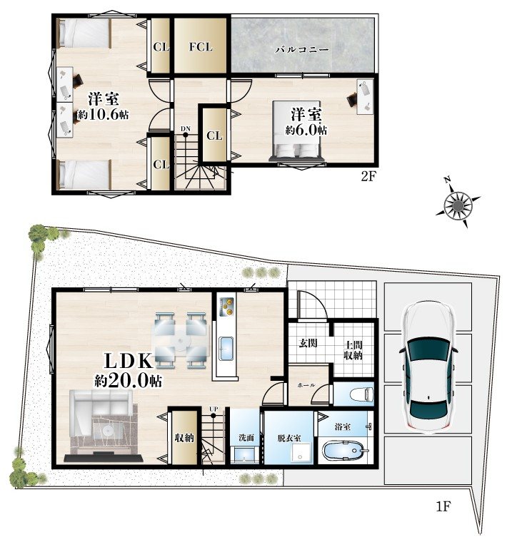 茨木市西安威1丁目　建築条件付売土地 間取り図