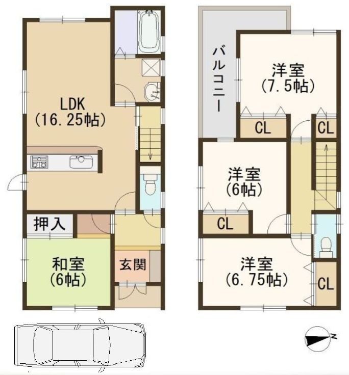 北中振4丁目再生既存住宅 間取り図