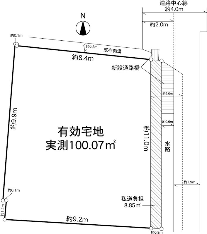 茨木市春日3丁目　売り土地 間取り図