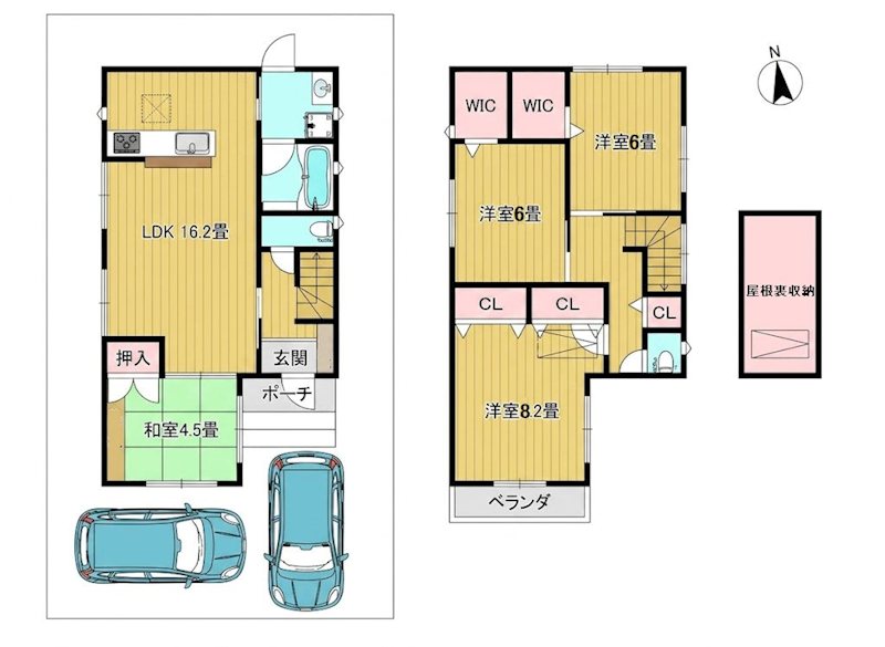 高槻市西町　中古一戸建 間取り図