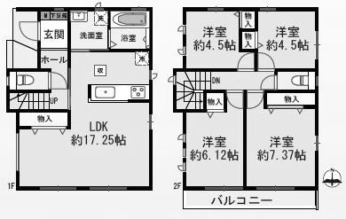 高槻市寿町3丁目　新築一戸建　A号棟 間取り図