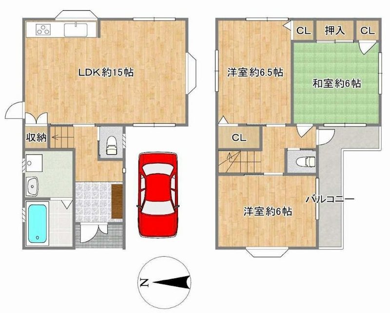 茨木市花園2丁目　中古一戸建 間取り図
