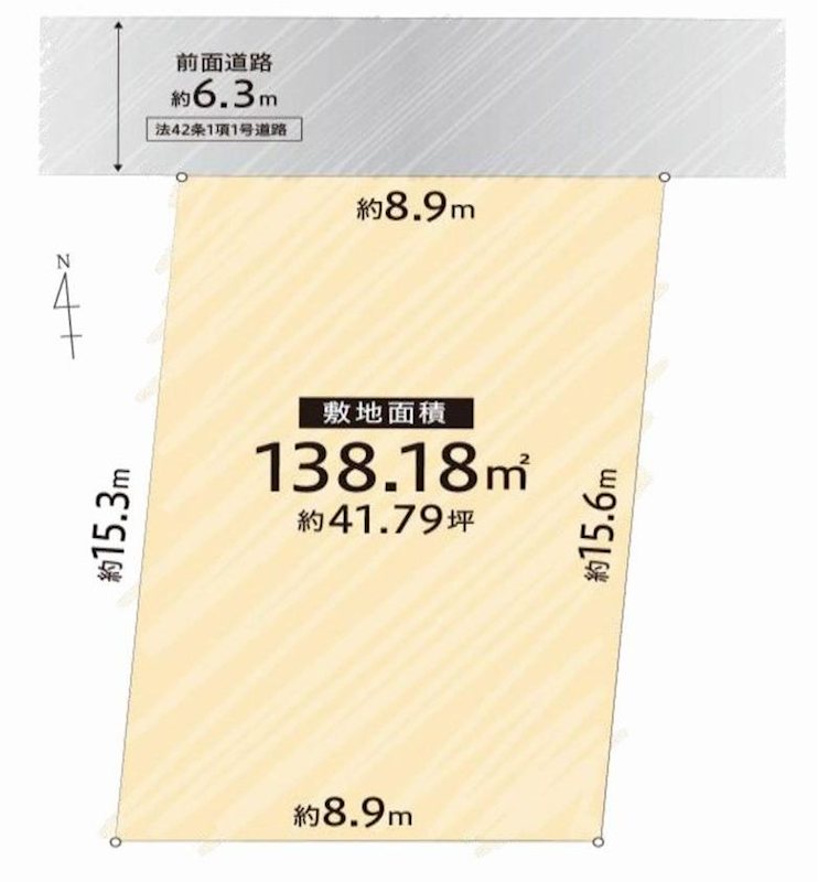 茨木市玉島台　売土地 間取り図