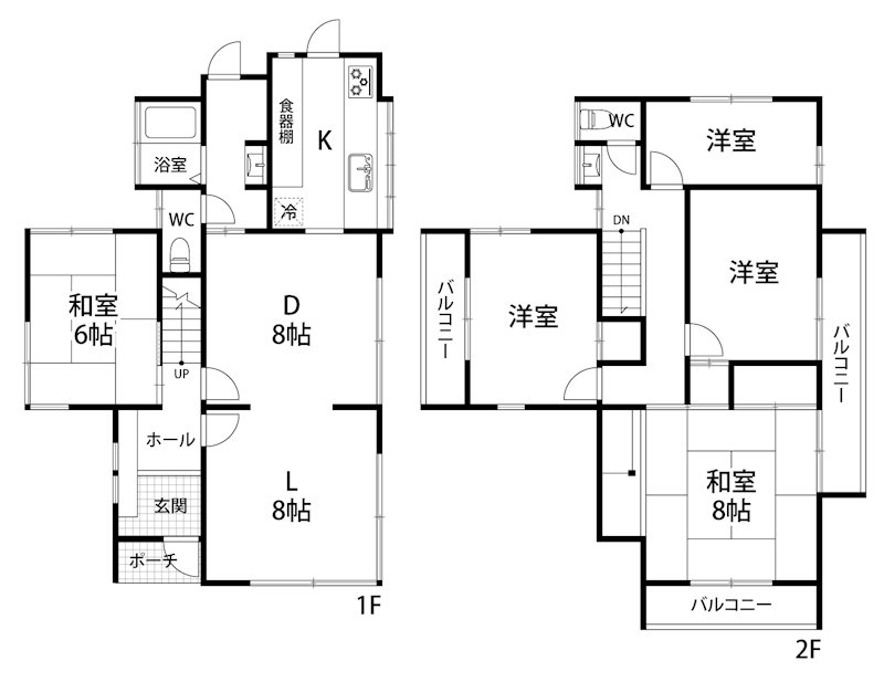 豊中市上野東3丁目　中古一戸建 間取り図