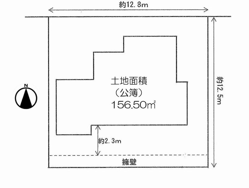 茨木市西安威1丁目　売土地 間取り図