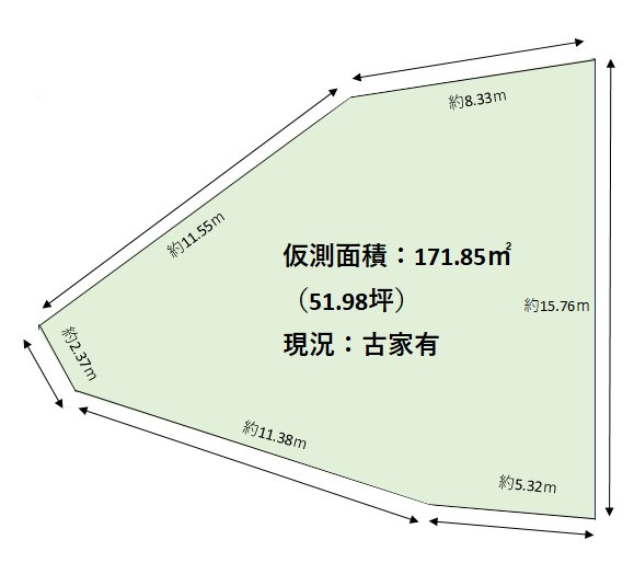茨木市西河原2丁目　売土地 間取り図