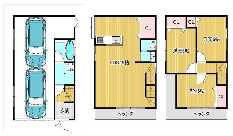 高槻市春日町 中古一戸建 間取り図