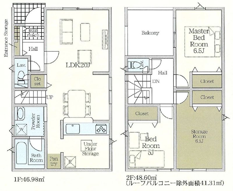 渚本町CRADLEGARDEN全3棟新築分譲地内2号棟 間取り図