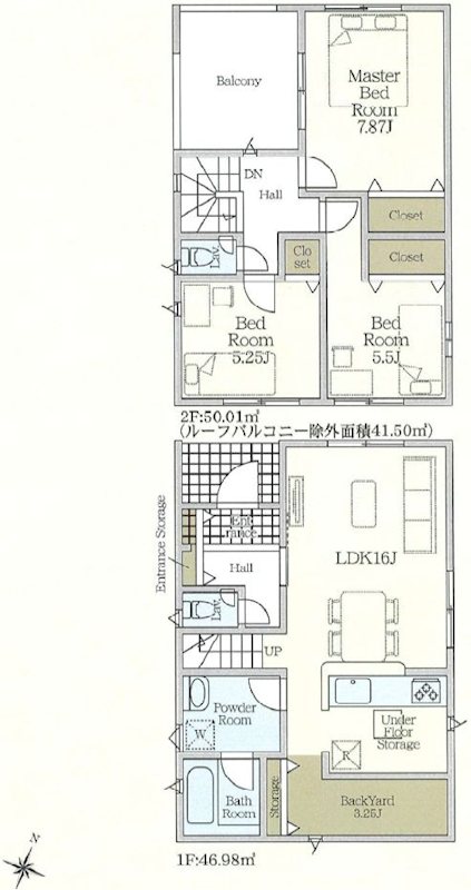 渚本町CRADLEGARDEN全3棟新築分譲地内3号棟 間取り図
