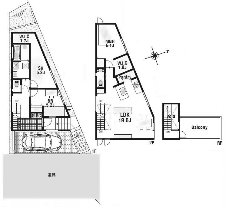 高槻市古曽部町3丁目　新築一戸建 間取り図