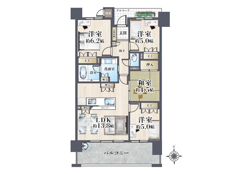 ネバーランド茨木リラシア 間取り図