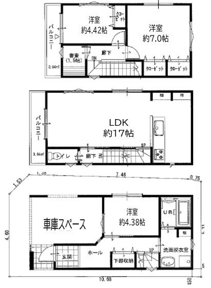 茨木市水尾1丁目　新築一戸建 間取り図