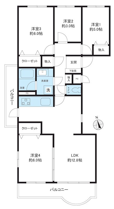 メゾン千里丘C棟 間取り図