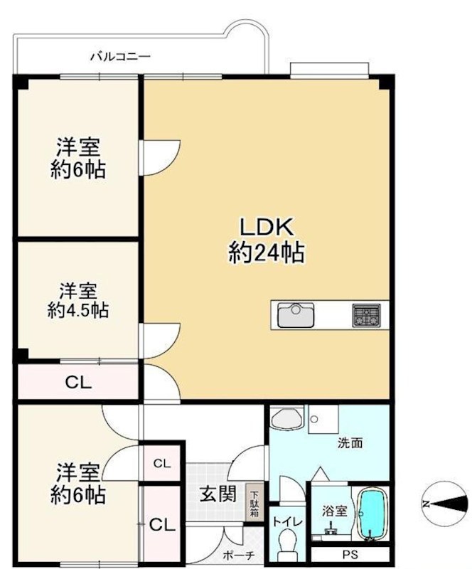 コラール別府  間取り図