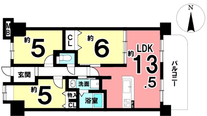ディオ・フェルティ枚方長尾 間取り図