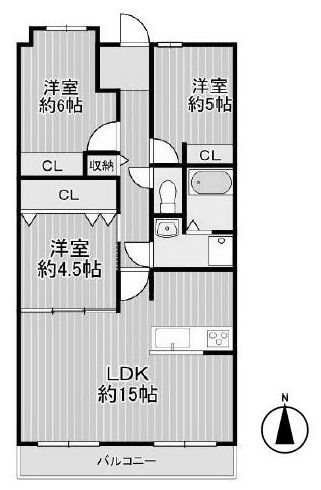 朝日プラザ高槻ウエストヒルズA棟 間取り図