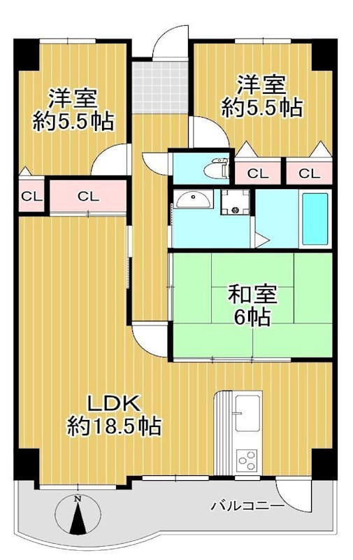 アドリーム千里丘  間取り図