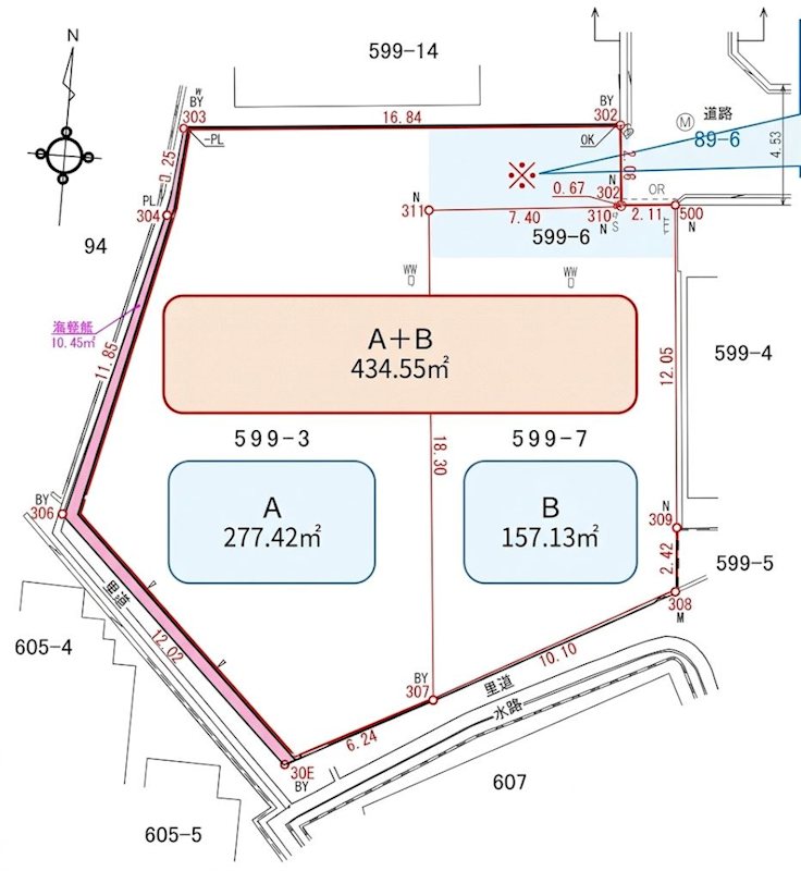高槻市氷室町2丁目　売土地 間取り図