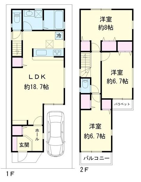 北中振1丁目FIRSTTOWN新築分譲住宅 間取り図