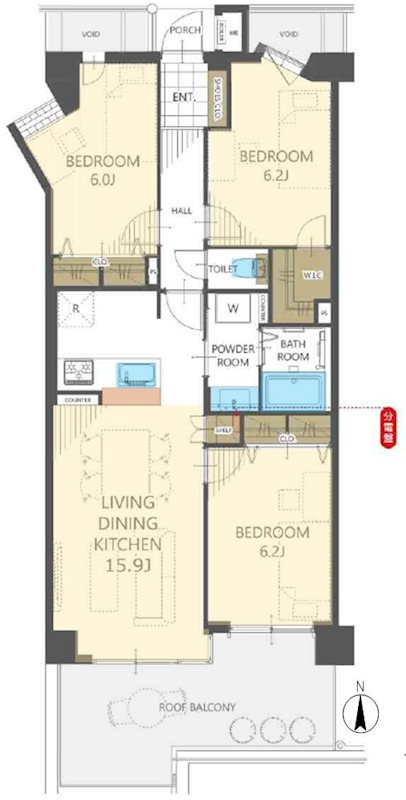 コスモ光善寺 間取り図
