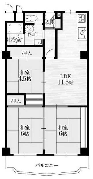 クローバーハイツ高槻総持寺  間取り図