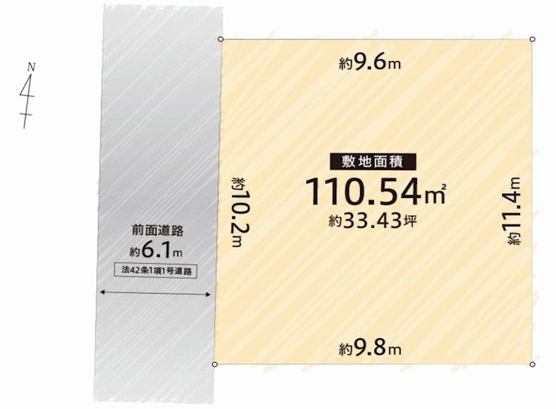 茨木市上穂積2丁目　売土地 間取り図