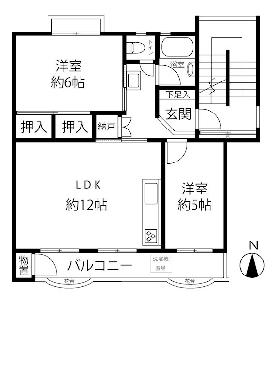 メゾン高槻　2号棟  間取り図
