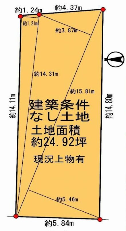 茨木市総持寺1丁目　売土地 間取り図