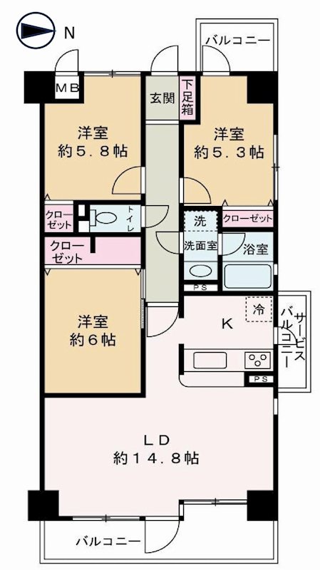 グラン・ドムール茨木  間取り図