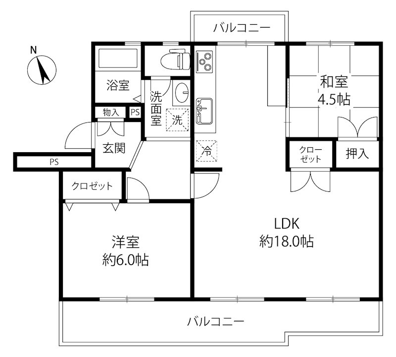 陽和台第3住宅15号棟 間取り図