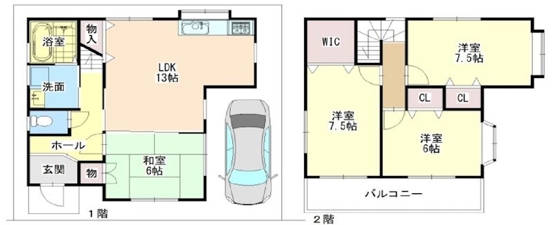 高槻市大塚町4丁目　中古一戸建 間取り図