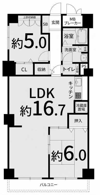 ユニハイム高槻 間取り図