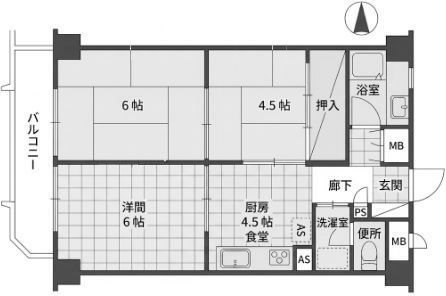 高槻グランドハイツ 間取り図
