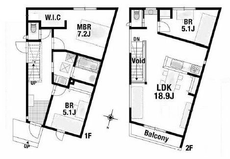 高槻市松が丘4丁目　建築条件付売土地2号地 間取り図