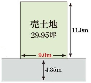 高槻市高垣町 売土地 間取り図