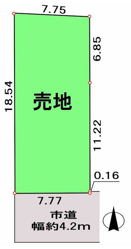 茨木市中津町 建築条件付売土地 間取り図