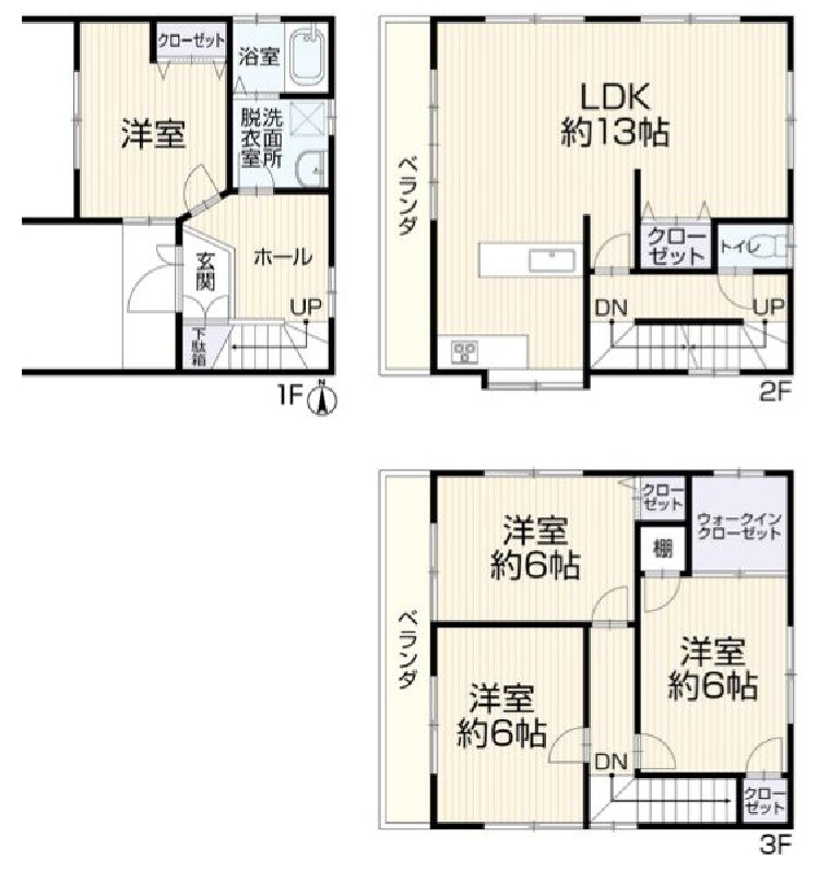 高槻市津之江町2丁目　中古一戸建 間取り図