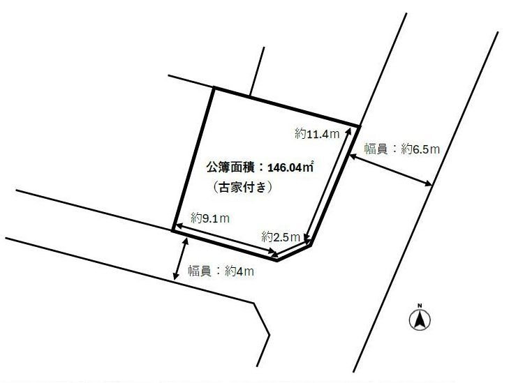 高槻市東城山町　売土地 間取り図